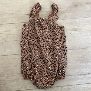 Rylee + Cru leopard bubble romper 18-24 months